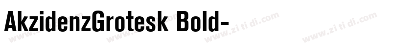 AkzidenzGrotesk Bold字体转换